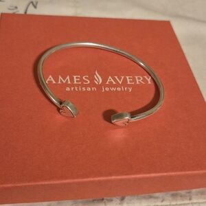 James Avery Silver Heart Bangle
